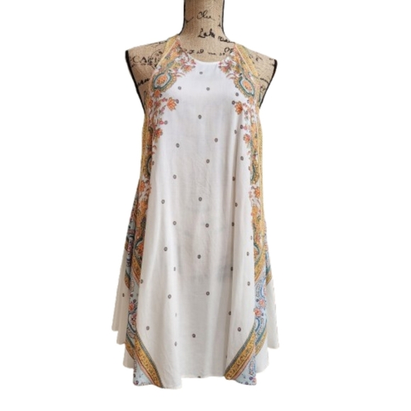FREE PEOPLE Cotton Midi A-line Darjeeling Printed Tunic Dress, Womens S/P - Picture 2 of 8